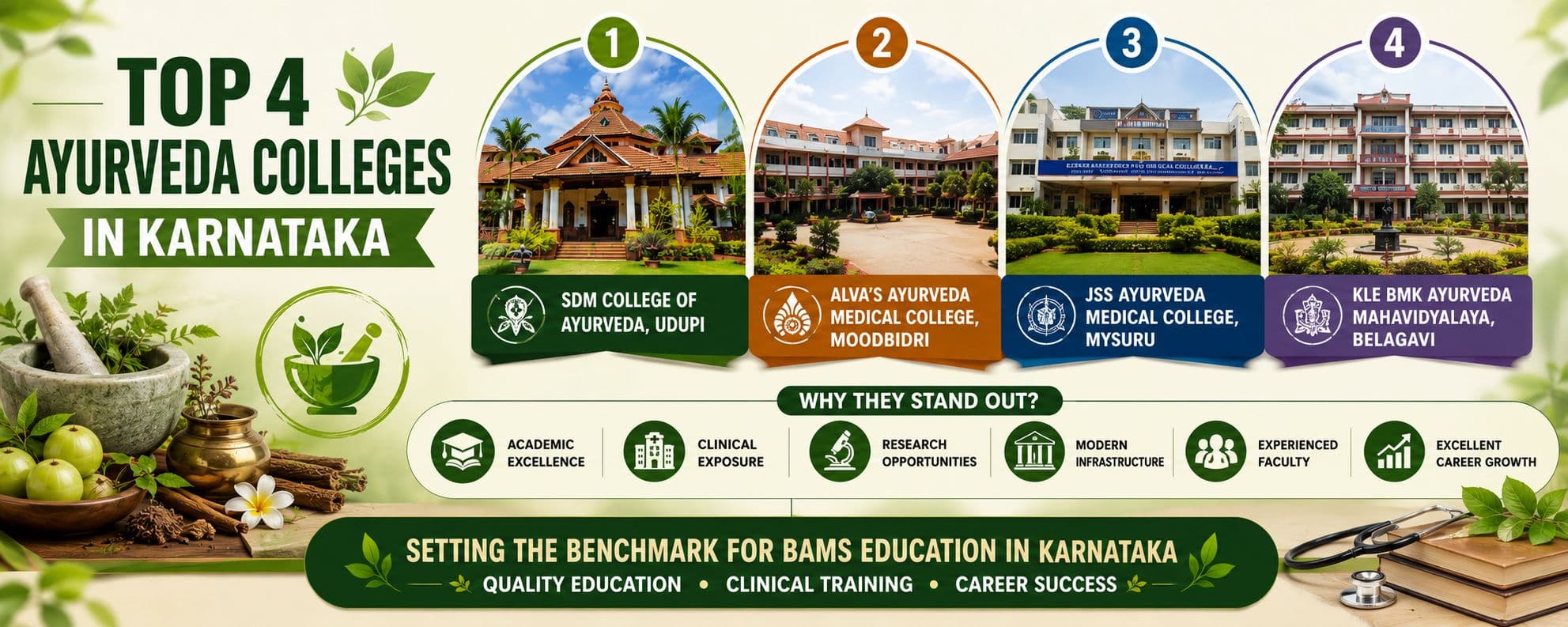 Top 4 Ayurveda Colleges in Karnataka: Why They Are Considered the Best for BAMS Aspirants